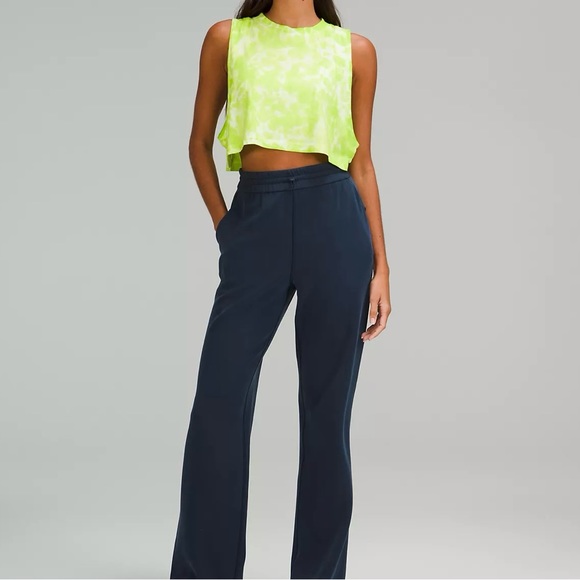 lululemon athletica Tops - Lululemon All‎ Yours Cropped Cotton Tank Top Tie Dye Eccentric Lime Size 4 NWT